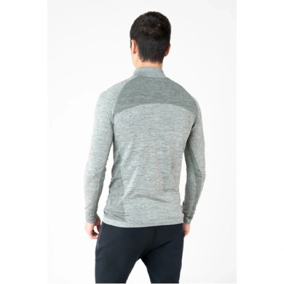 Kyodan Mens Endurance Workout 1/4 Zip Long Sleeve Top Green - Picture 2 of 3